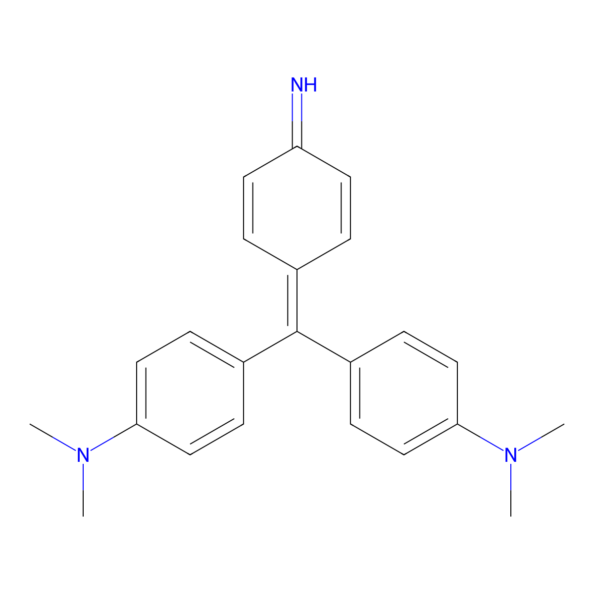 N,N,N',N'-Tetramethylpararosaniline molecular structure, CAS 133502-50-8