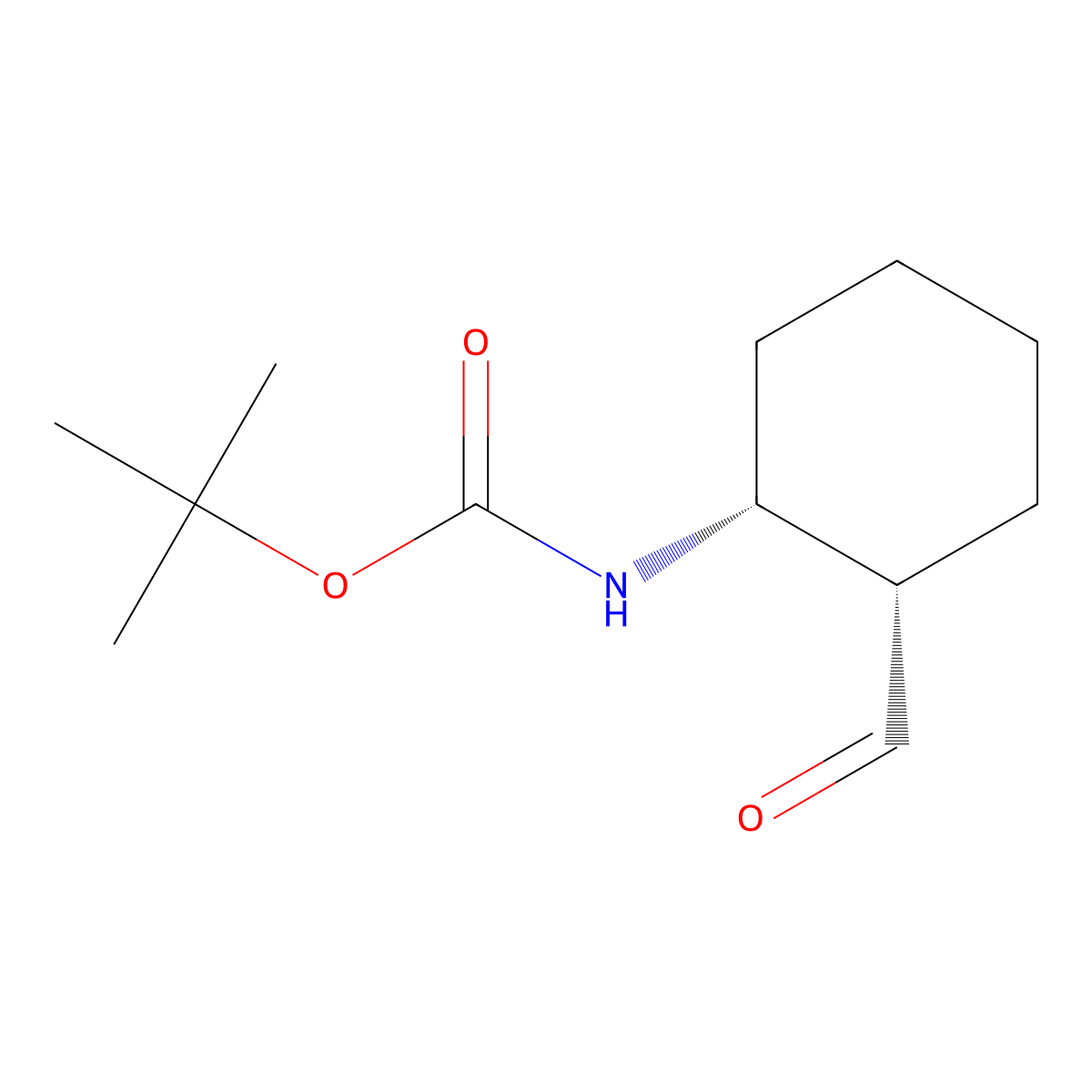 rac-tert-butyl N-[(1R,2S)-2-formylcyclohexyl]carbamate molecular structure, CAS 1335031-58-7