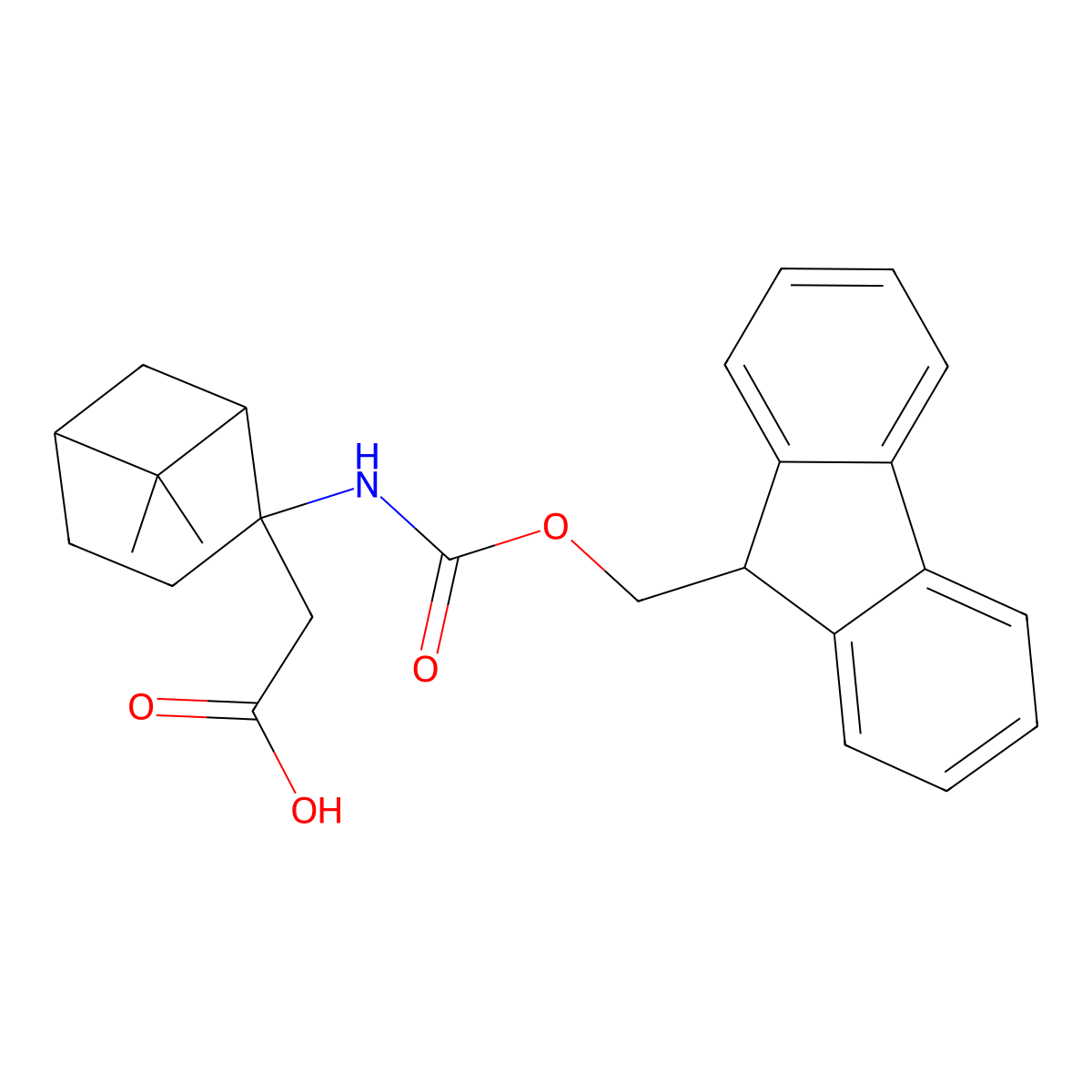N-Fmoc-[(1R,2S,5S)-2-amino-6,6-dimethylbicyclo[3.1.1]hept-2-yl]acetic acid molecular structure, CAS 1335031-68-9