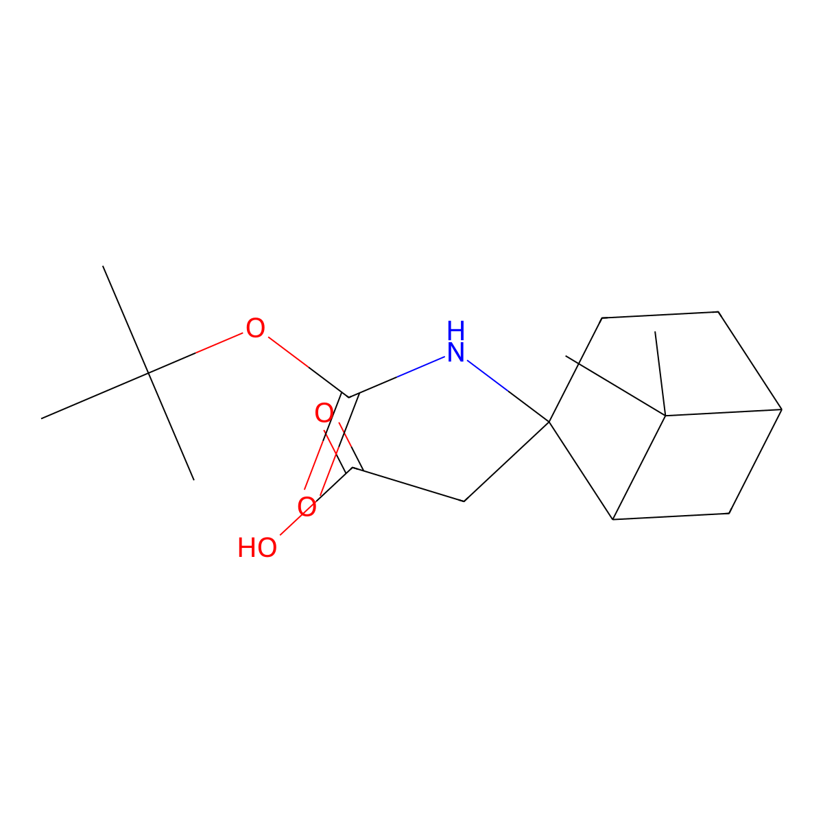 N-Boc-[(1R,2S,5S)-2-amino-6,6-dimethylbicyclo[3.1.1]hept-2-yl]acetic acid molecular structure, CAS 1335031-81-6