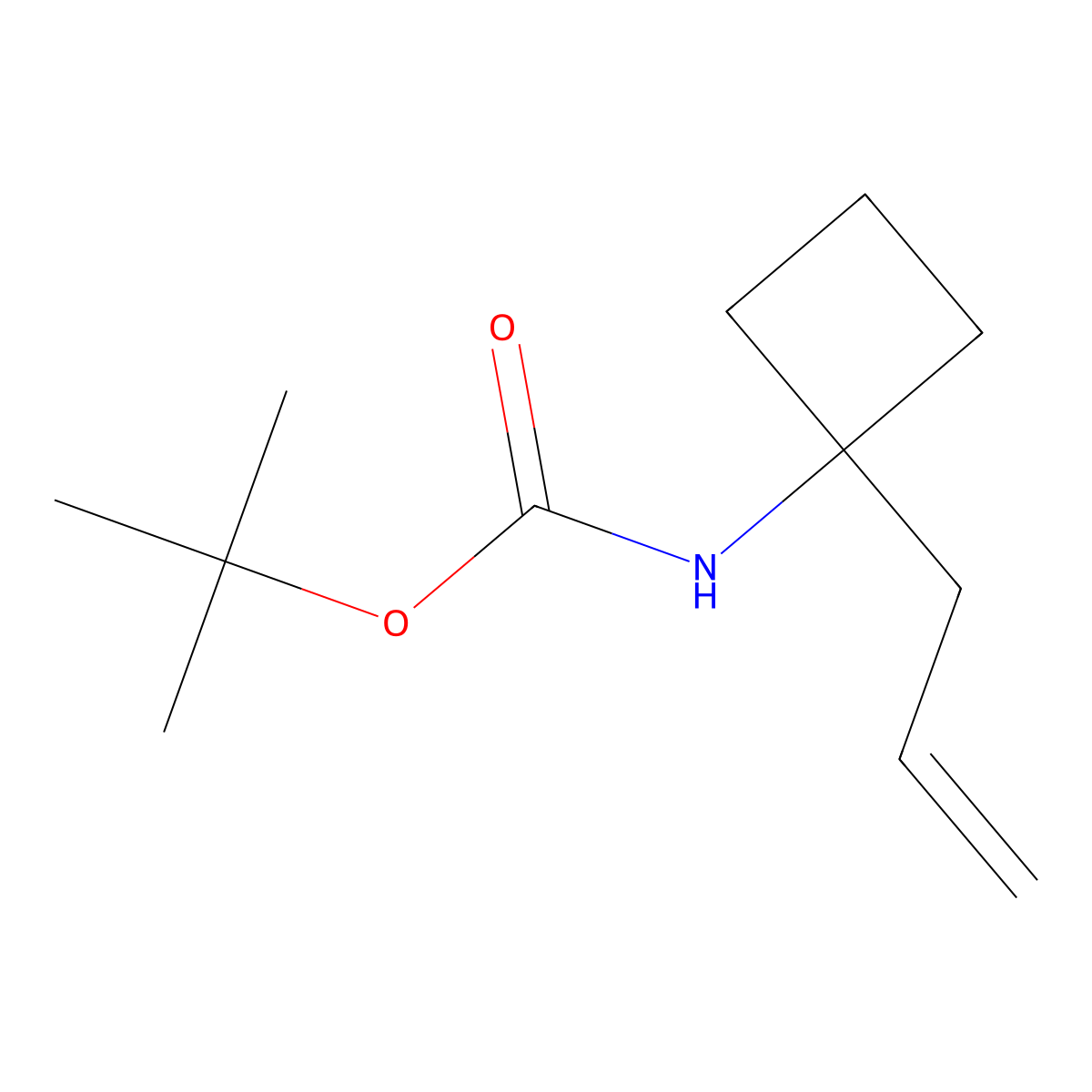 N-Boc-[1-(prop-2-en-1-yl)cyclobutyl]amine molecular structure, CAS 1335041-99-0