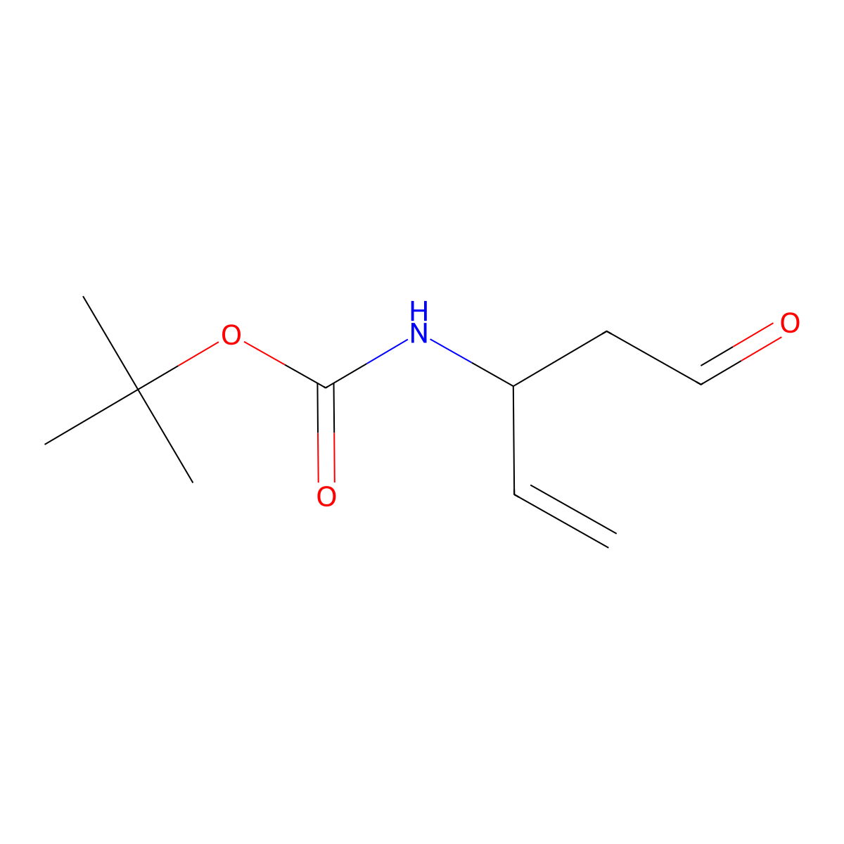 Tert-butyl (5-oxopent-1-en-3-yl)carbamate molecular structure, CAS 1335042-01-7
