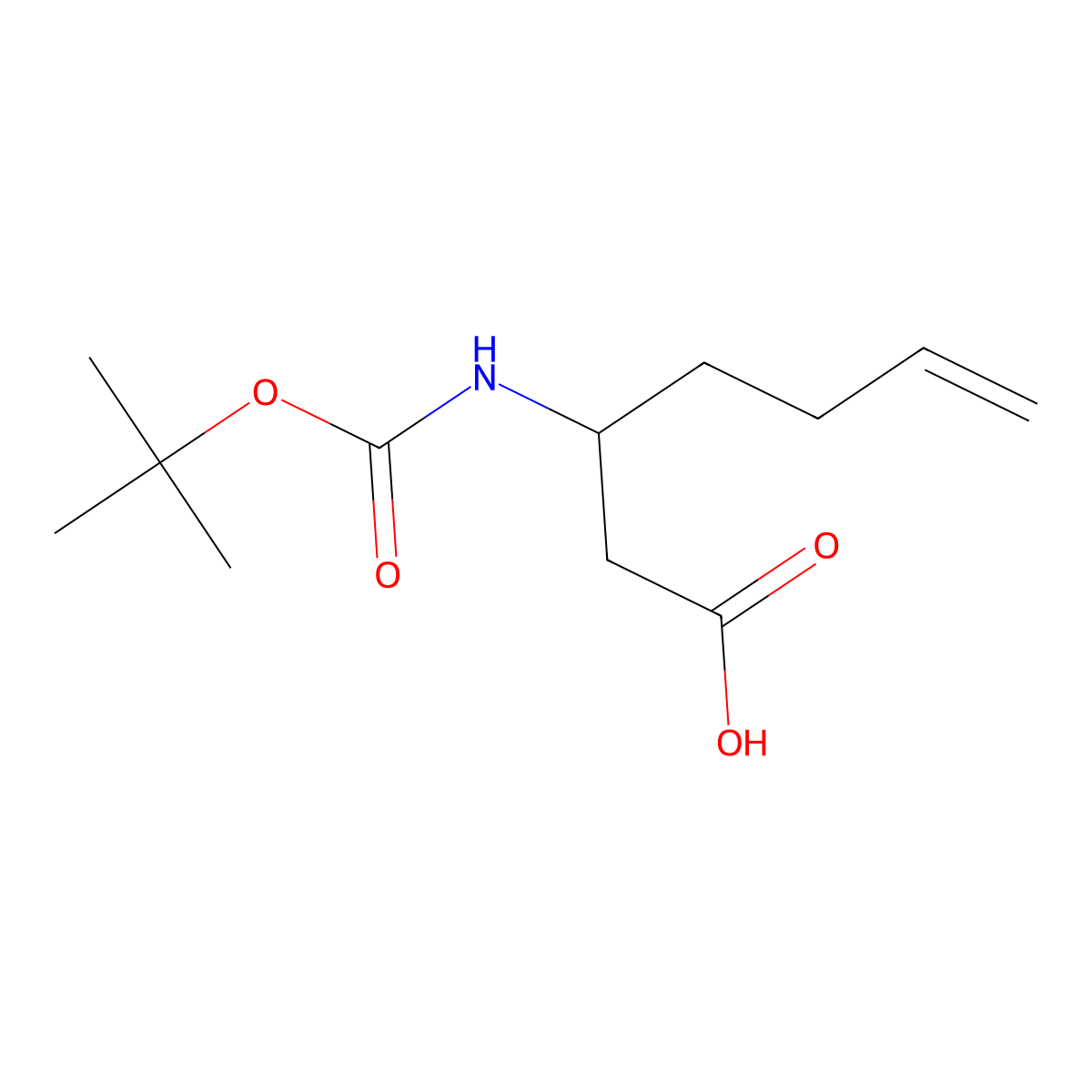 N-Boc-(+/-)-3-amino]hept-6-enoic acid molecular structure, CAS 1335042-02-8