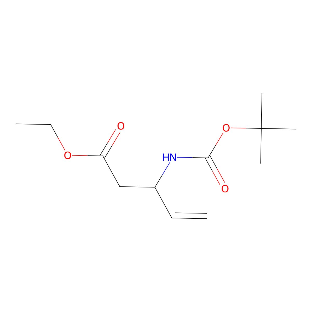 N-Boc-(+/-)-ethyl-3-aminopent-4-enoate molecular structure, CAS 1335042-06-2