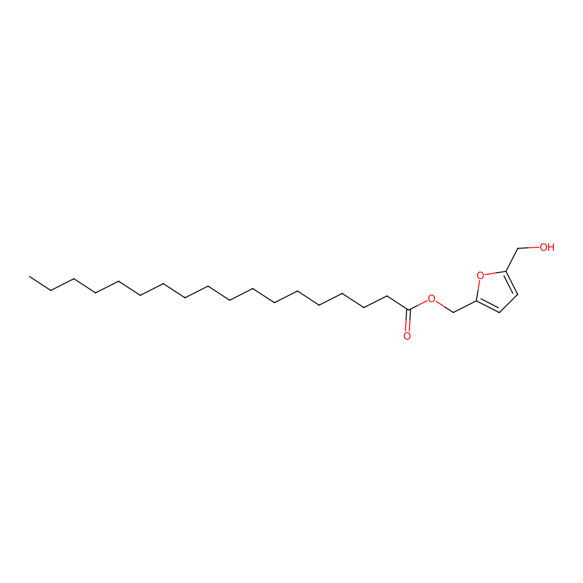 [5-(Hydroxymethyl)furan-2-yl]methyl octadecanoate molecular structure, CAS 1335042-13-1
