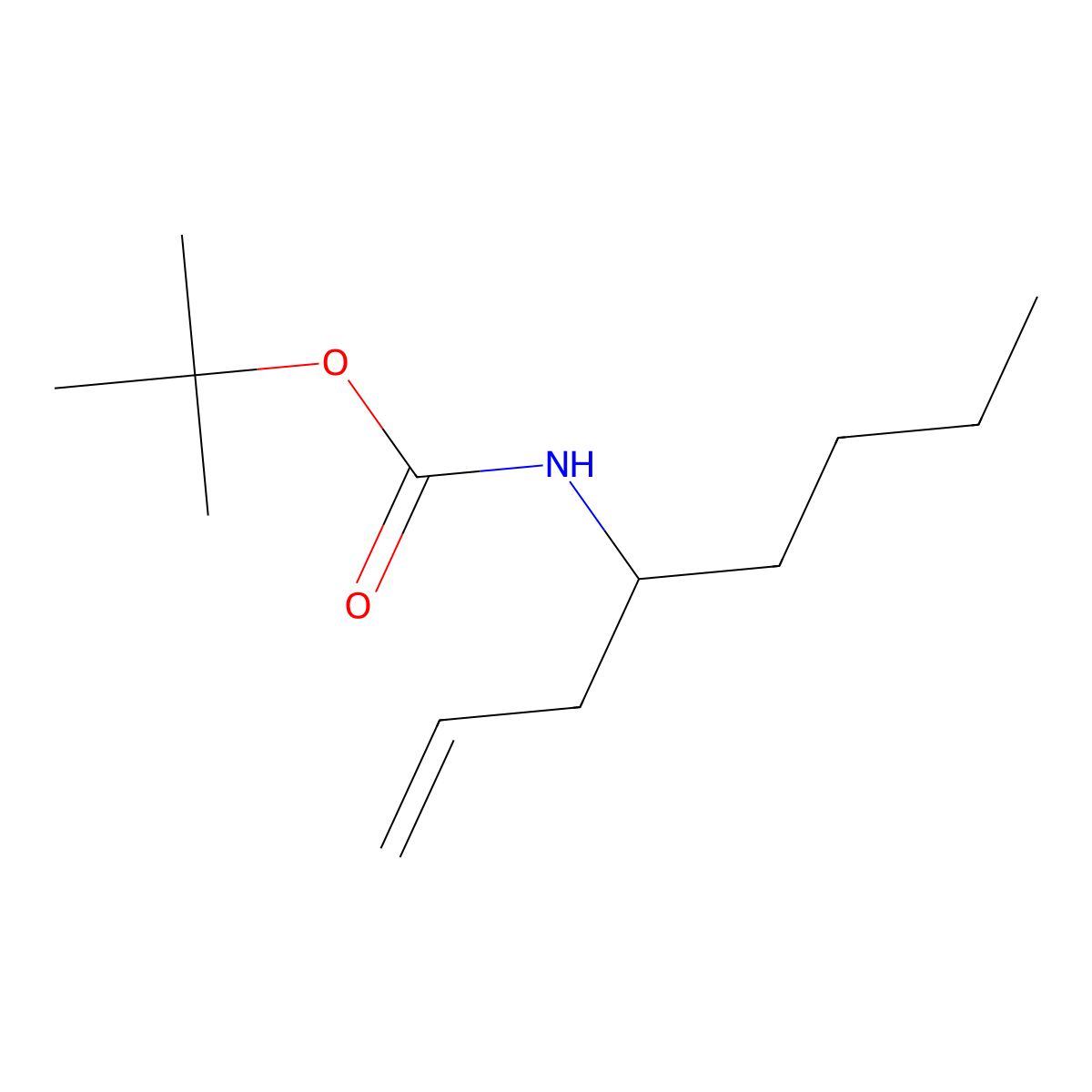 N-Boc-(+/-)-oct-1-en-4-amine molecular structure, CAS 1335042-14-2
