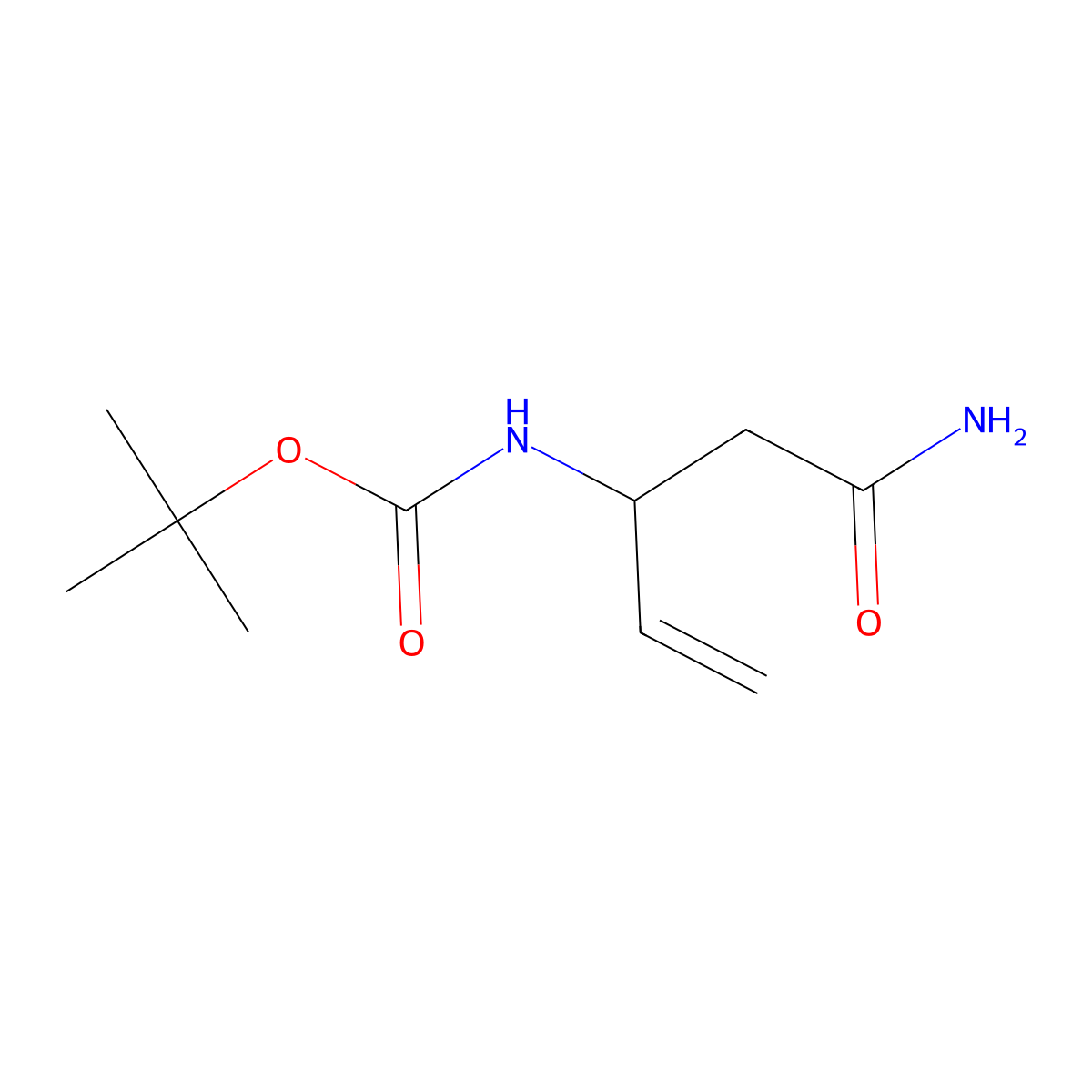 N-Boc-(+/-)-3-aminopent-4-enamide molecular structure, CAS 1335042-15-3