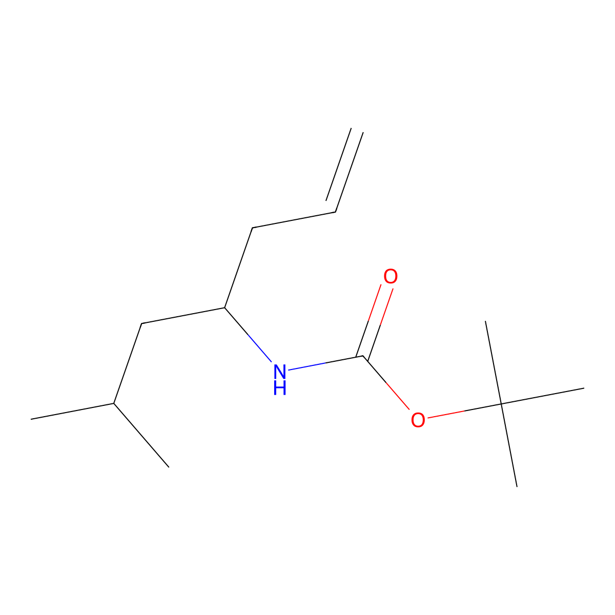 N-Boc-(+/-)-2-methyl-hept-6-ene-4-amine molecular structure, CAS 1335042-32-4