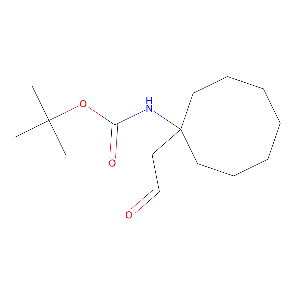 N-Boc-(1-aminocyclooctyl)-acetaldehyde molecular structure, CAS 1335042-47-1