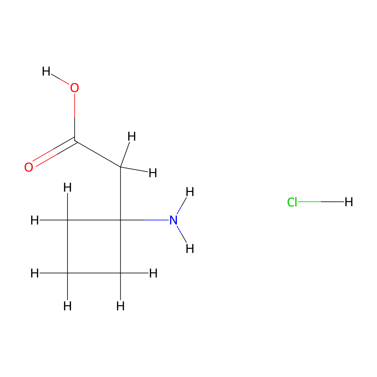 2-(1-Aminocyclobutyl)acetic acid hydrochloride molecular structure, CAS 1335042-49-3