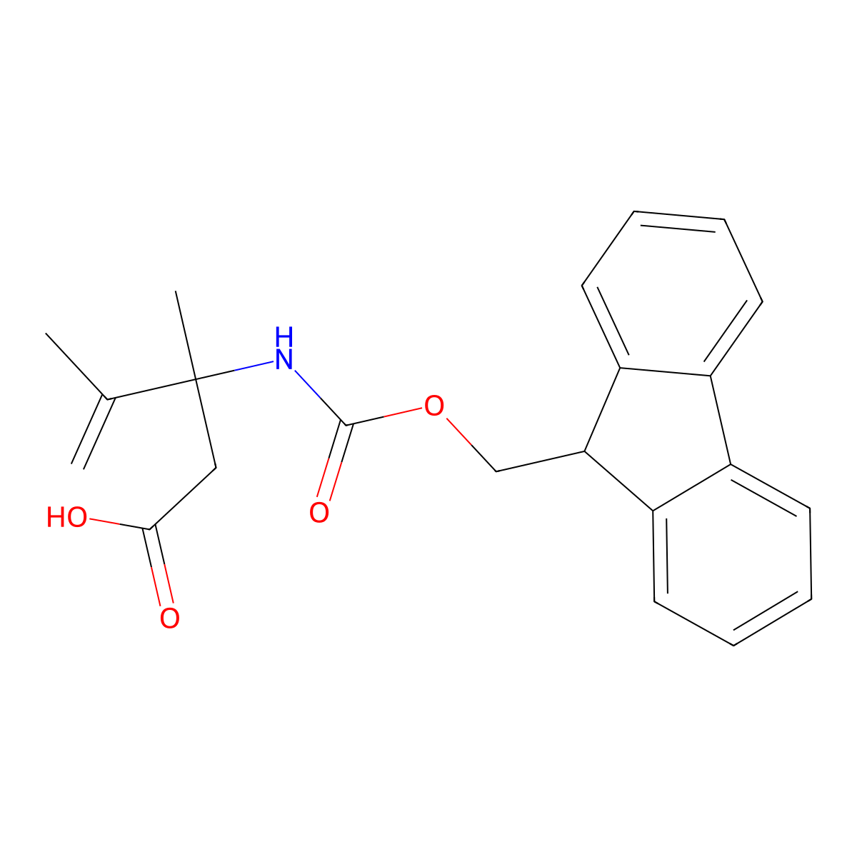 N-Fmoc-(+/-)-3-amino-3,4-dimethylpent-4-enoic acid molecular structure, CAS 1335042-50-6