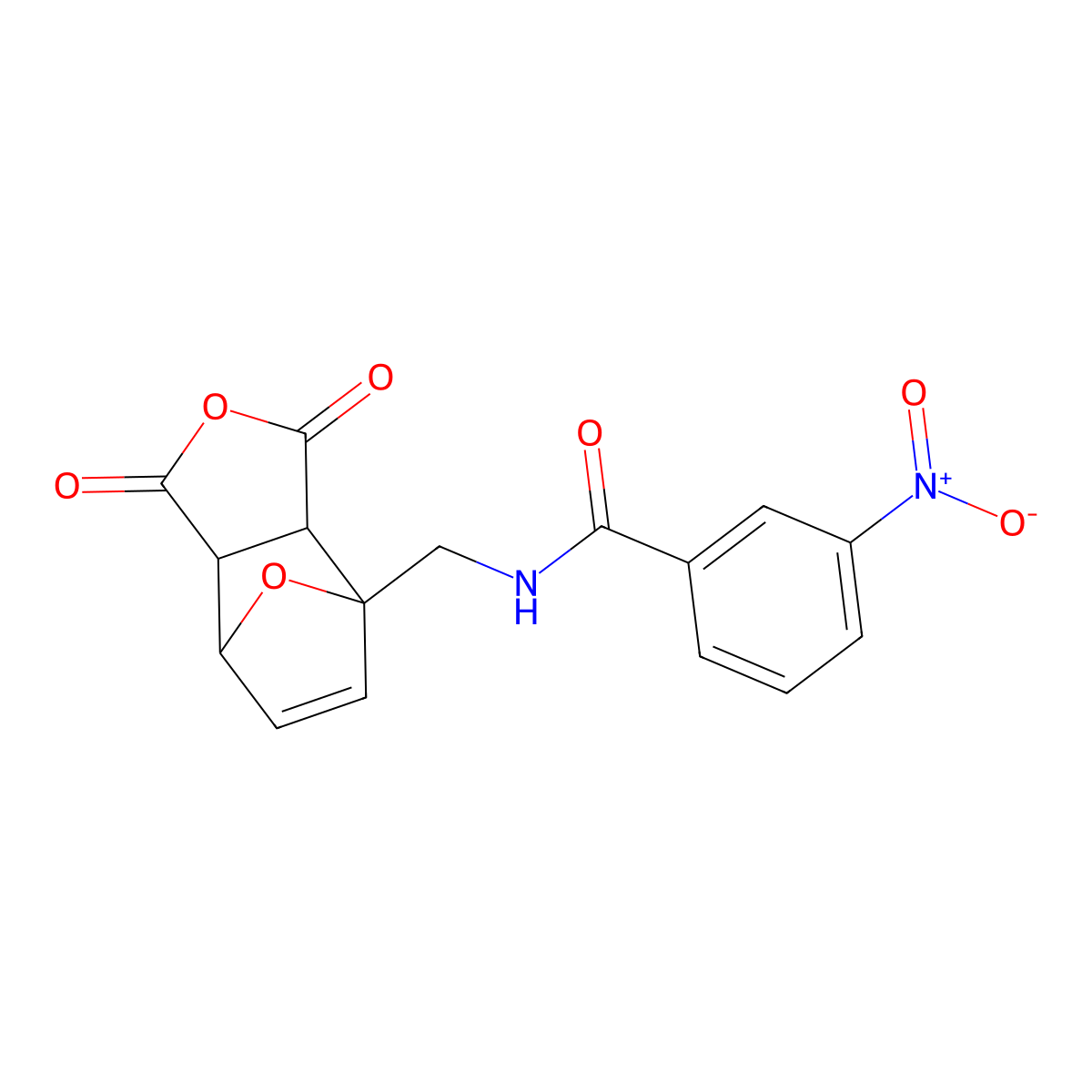 N-[(3,5-dioxo-4,10-dioxatricyclo[5.2.1.02,6]dec-8-en-1-yl)methyl]-3-nitrobenzamide molecular structure, CAS 1335042-55-1