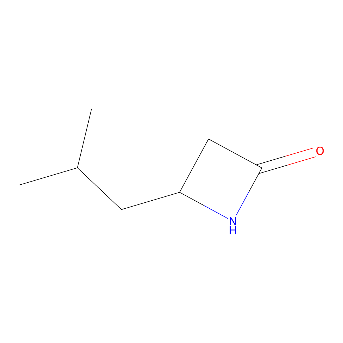 4-(2-Methylpropyl)azetidin-2-one molecular structure, CAS 1335042-59-5