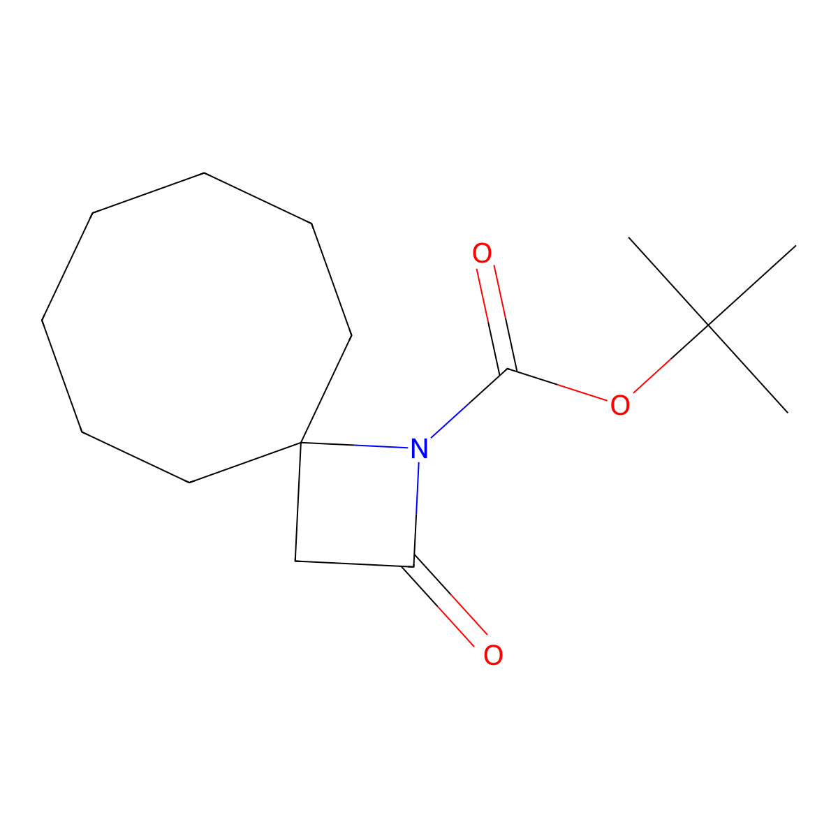 tert-Butyl 2-oxo-1-azaspiro[3.7]undecane-1-carboxylate molecular structure, CAS 1335042-60-8