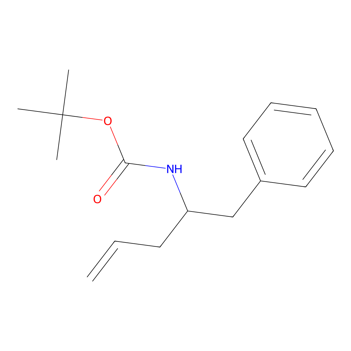 Tert-butyl (1-phenylpent-4-en-2-yl)carbamate molecular structure, CAS 1335042-61-9