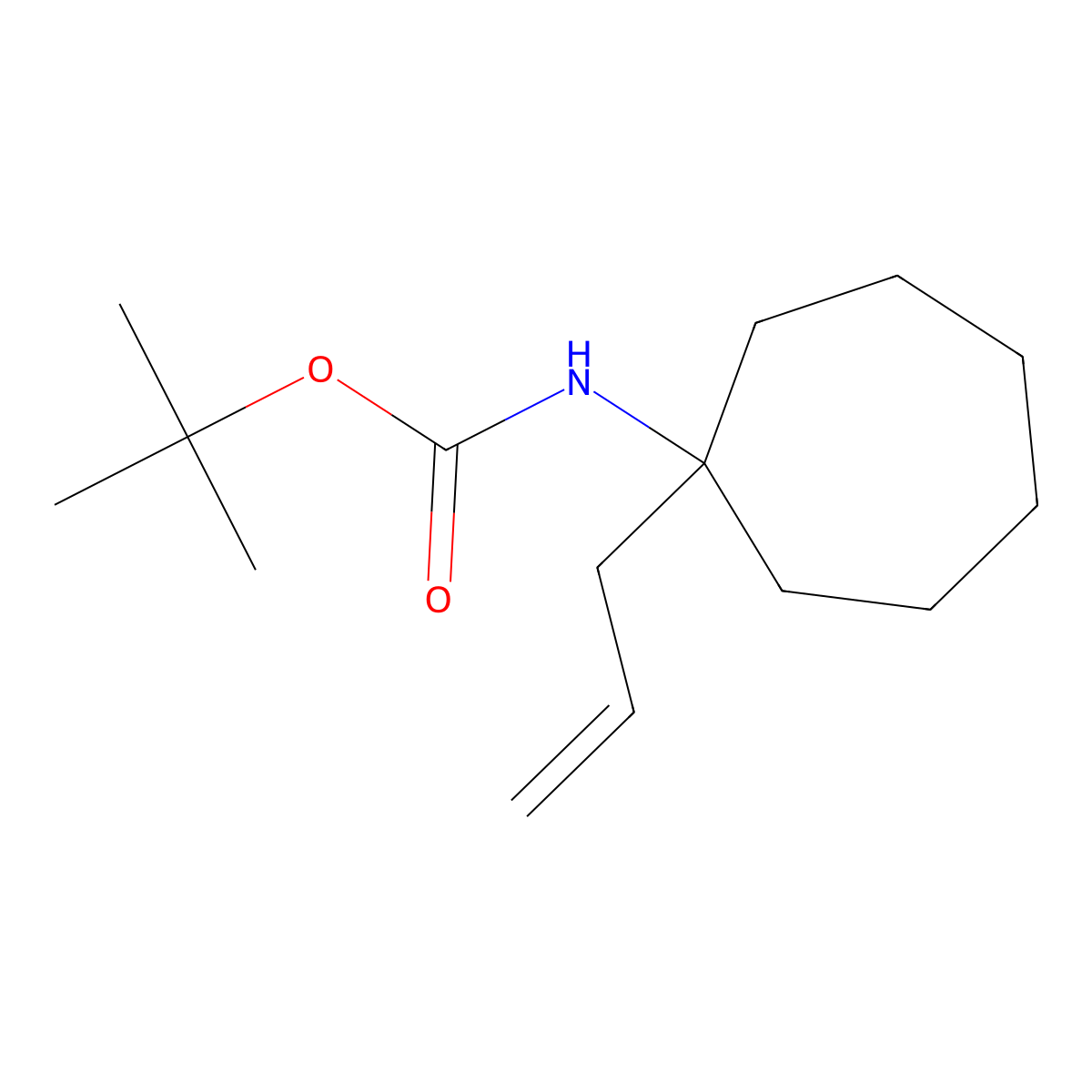 N-Boc-1-allyl-1-aminocycloheptane molecular structure, CAS 1335042-63-1