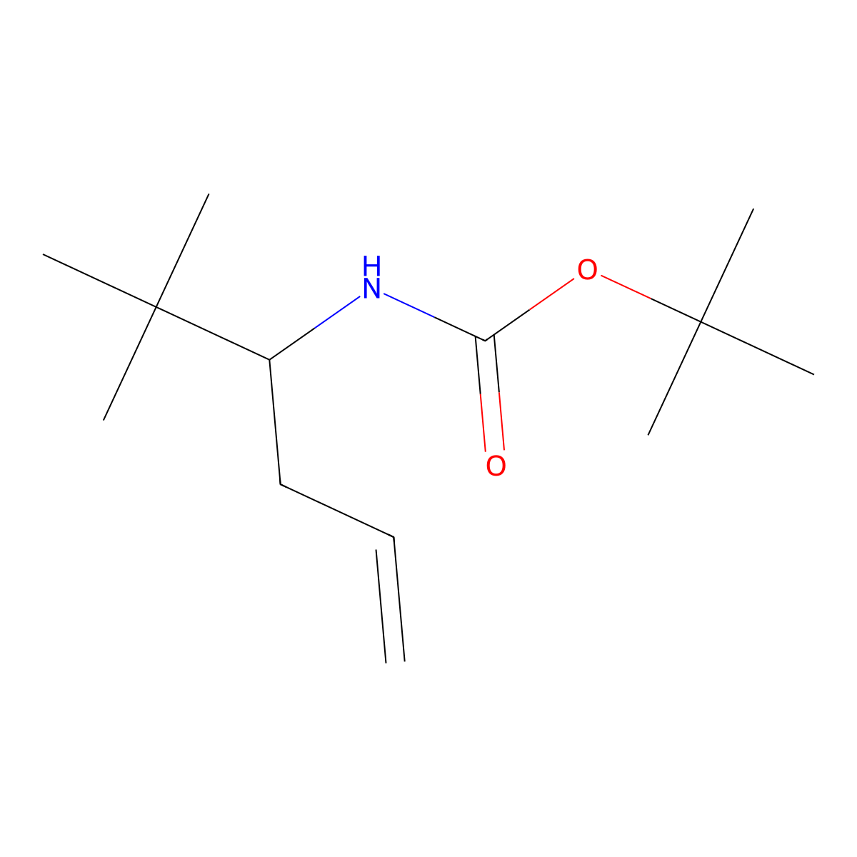 N-Boc-(+/-)-2-dimethyl-hex-5-ene-3-amine molecular structure, CAS 1335042-65-3