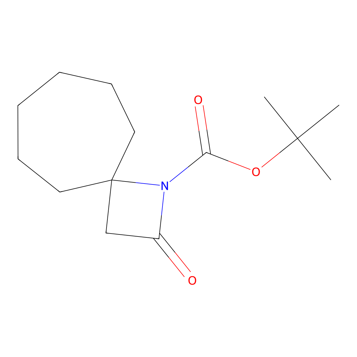 Tert-butyl 2-oxo-1-azaspiro[3.6]decane-1-carboxylate molecular structure, CAS 1335042-70-0