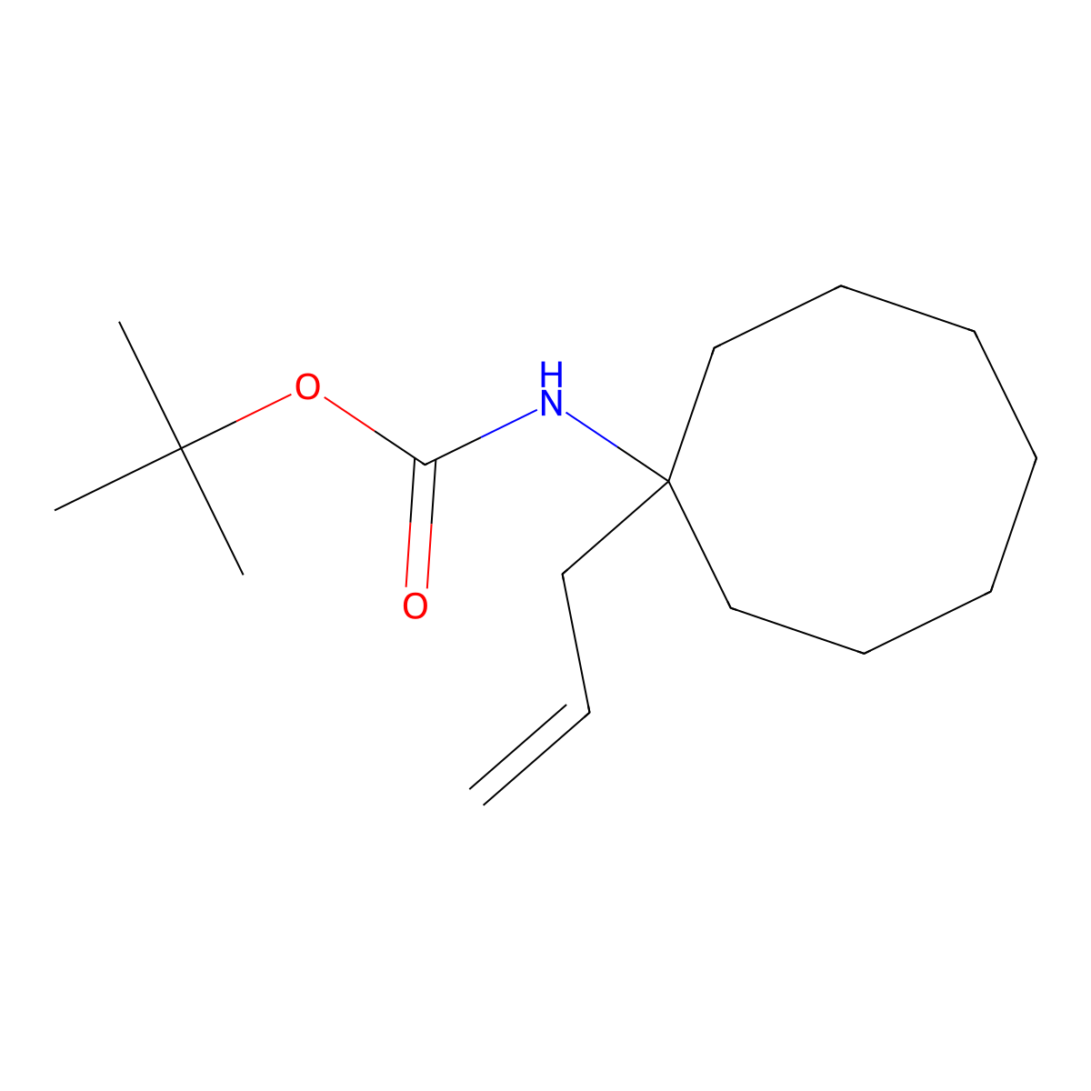 N-Boc-1-allyl-1-aminocyclooctane molecular structure, CAS 1335042-78-8