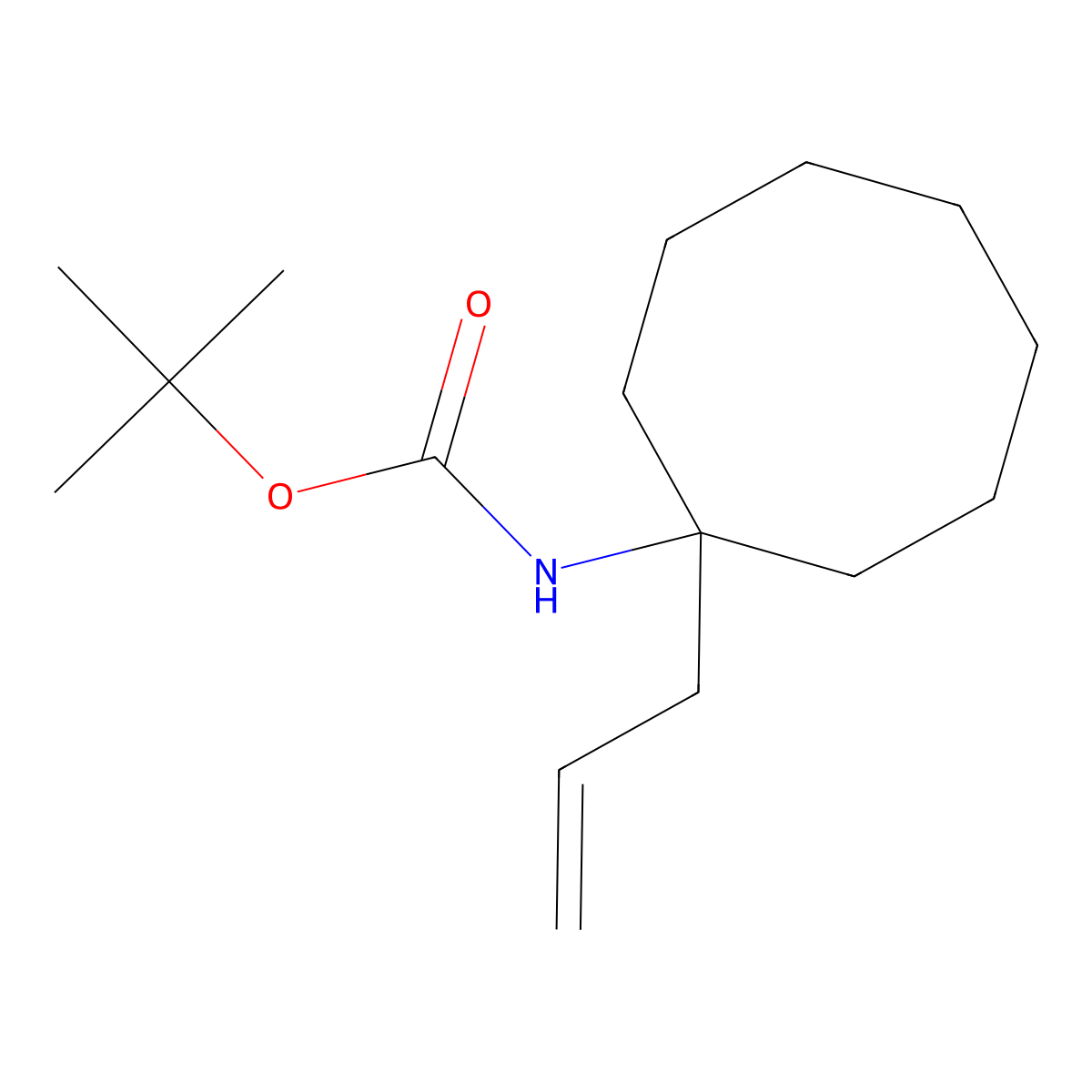 N-Boc-1-allyl-1-aminocyclooctane molecular structure, CAS 1335042-78-8