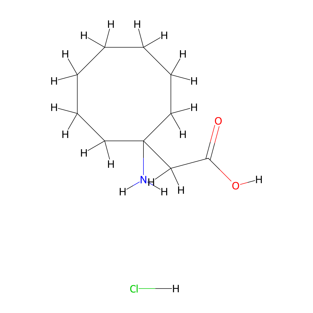 (1-Aminocyclooctyl) acetic acid hydrochloride molecular structure, CAS 1335042-81-3