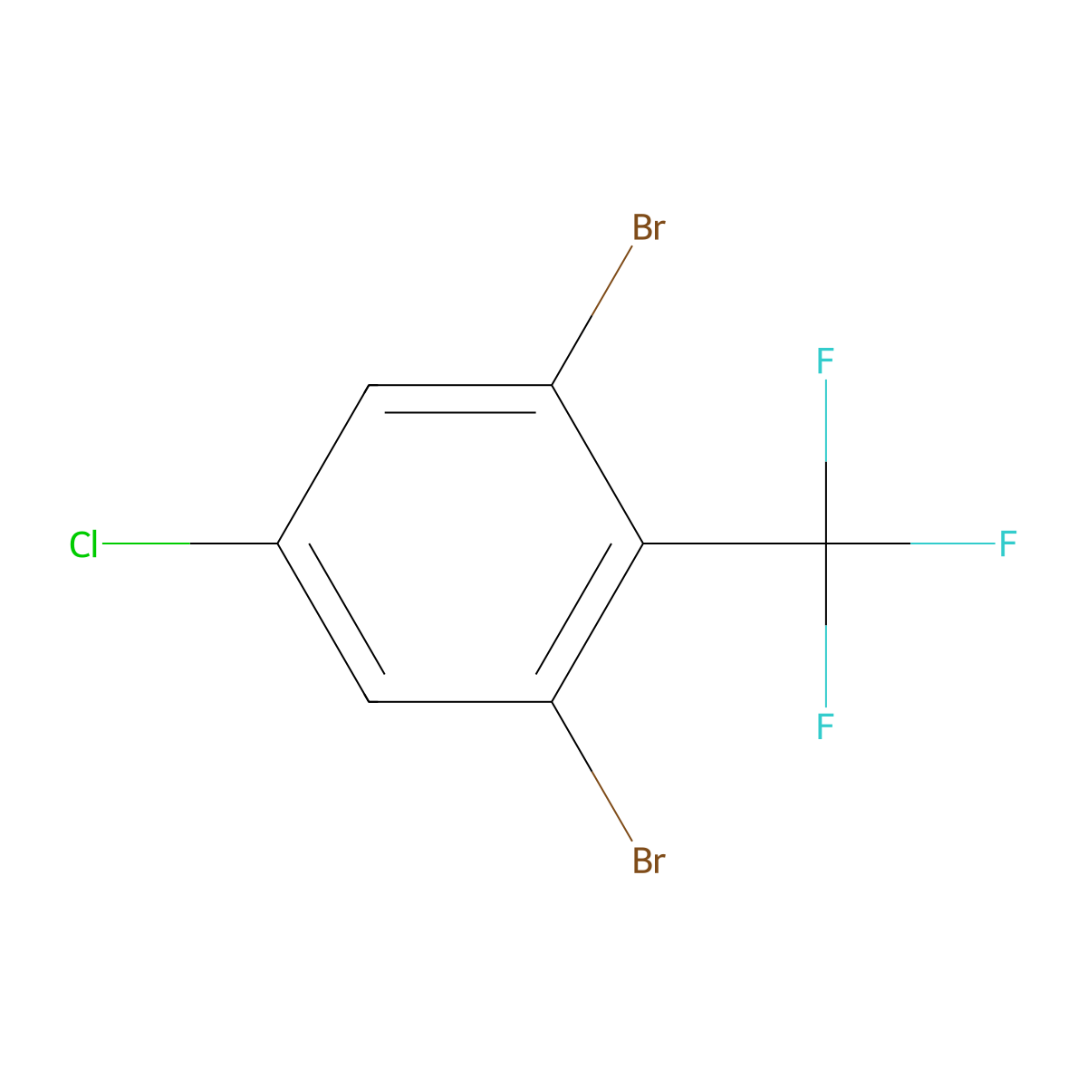 1,3-Dibromo-5-chloro-2-(trifluoromethyl)benzene molecular structure, CAS 1335044-02-4
