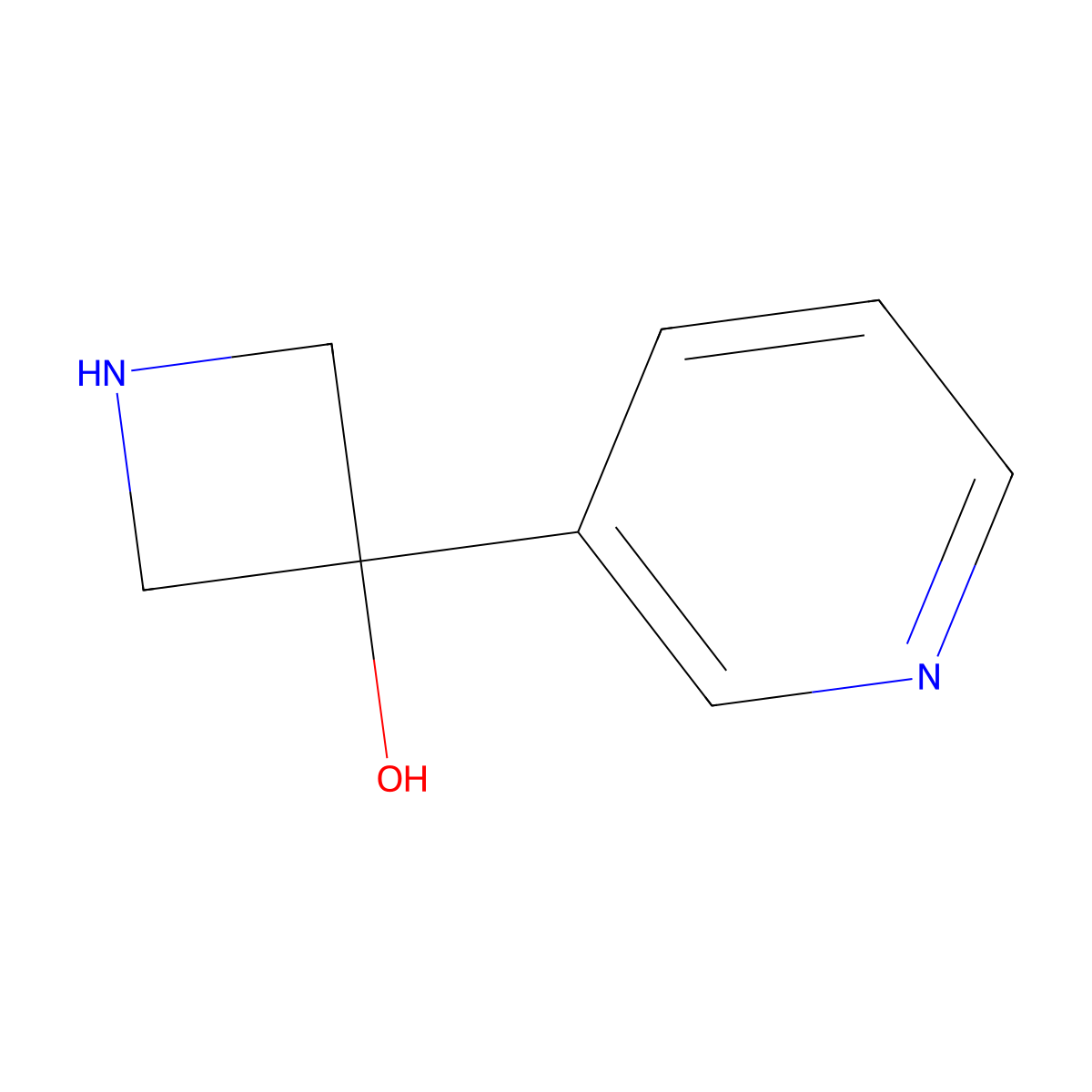3-(Pyridin-3-yl)azetidin-3-ol molecular structure, CAS 1335049-37-0