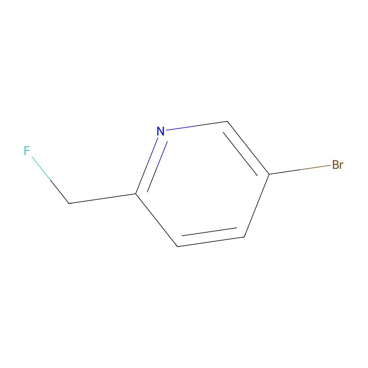 5-Bromo-2-(fluoromethyl)pyridine molecular structure, CAS 1335050-09-3
