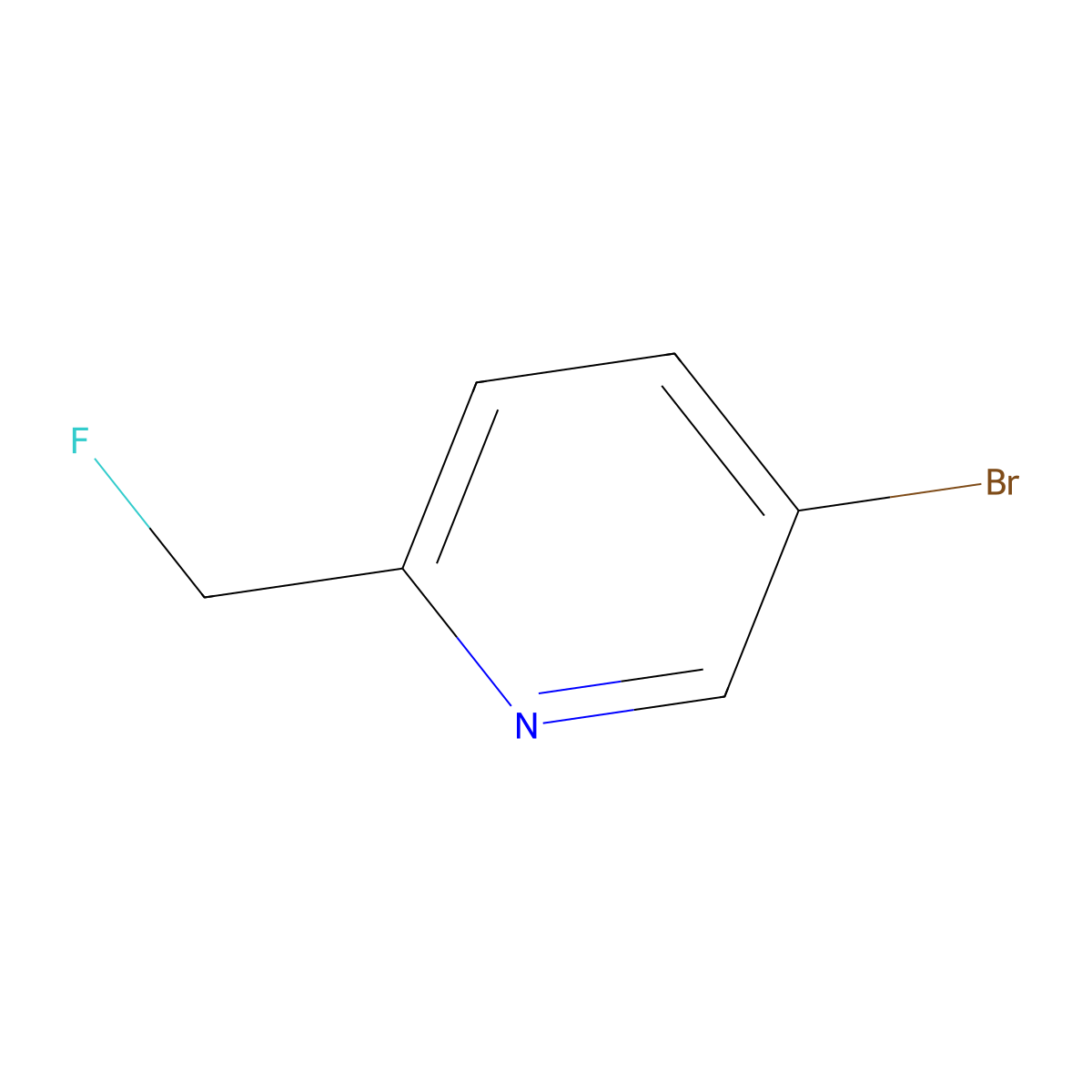 5-Bromo-2-(fluoromethyl)pyridine molecular structure, CAS 1335050-09-3