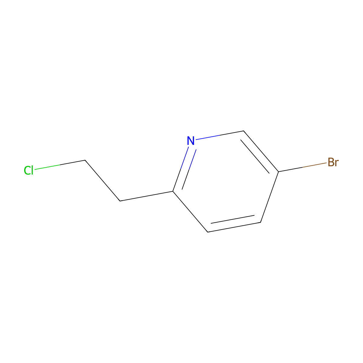 5-Bromo-2-(2-chloroethyl)pyridine molecular structure, CAS 1335050-11-7
