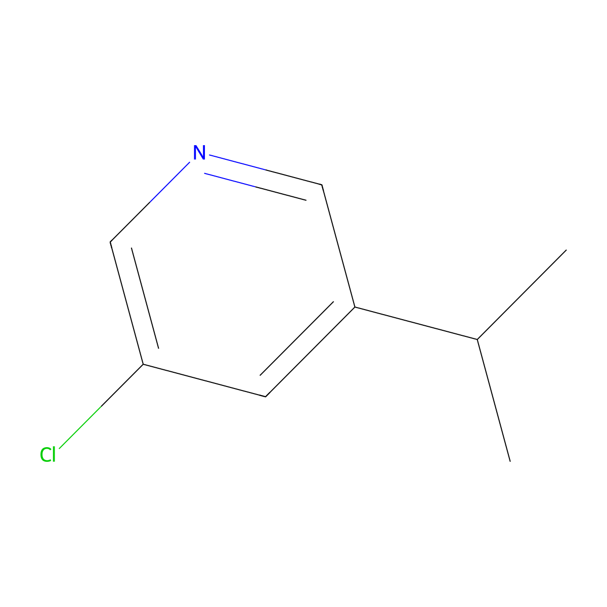3-Chloro-5-isopropylpyridine molecular structure, CAS 1335050-50-4