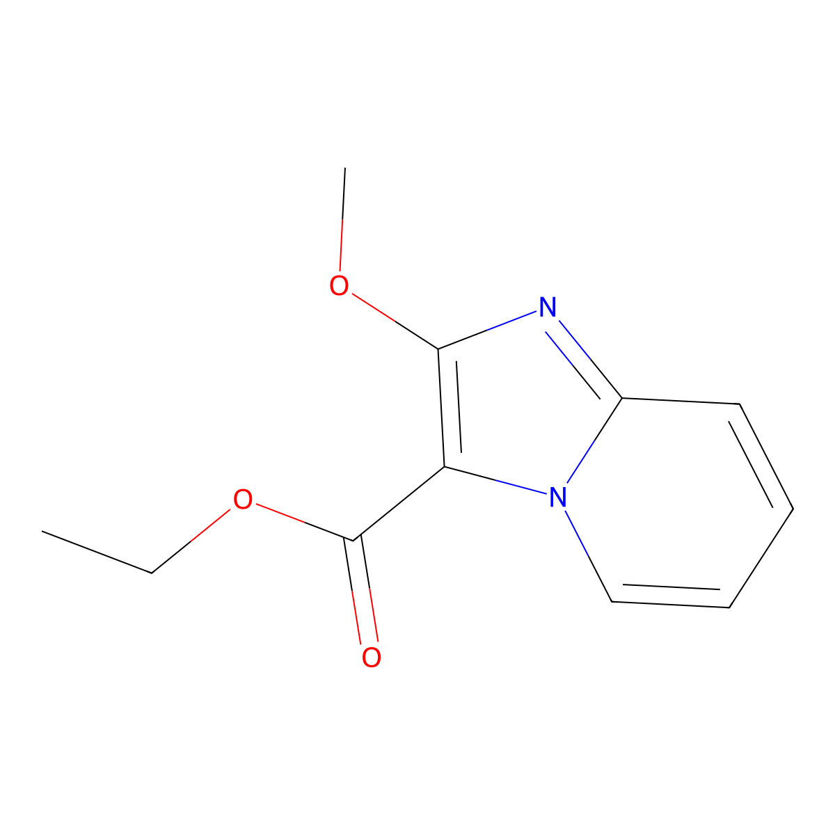 Ethyl 2-methoxyimidazo[1,2-a]pyridine-3-carboxylate molecular structure, CAS 1335050-74-2