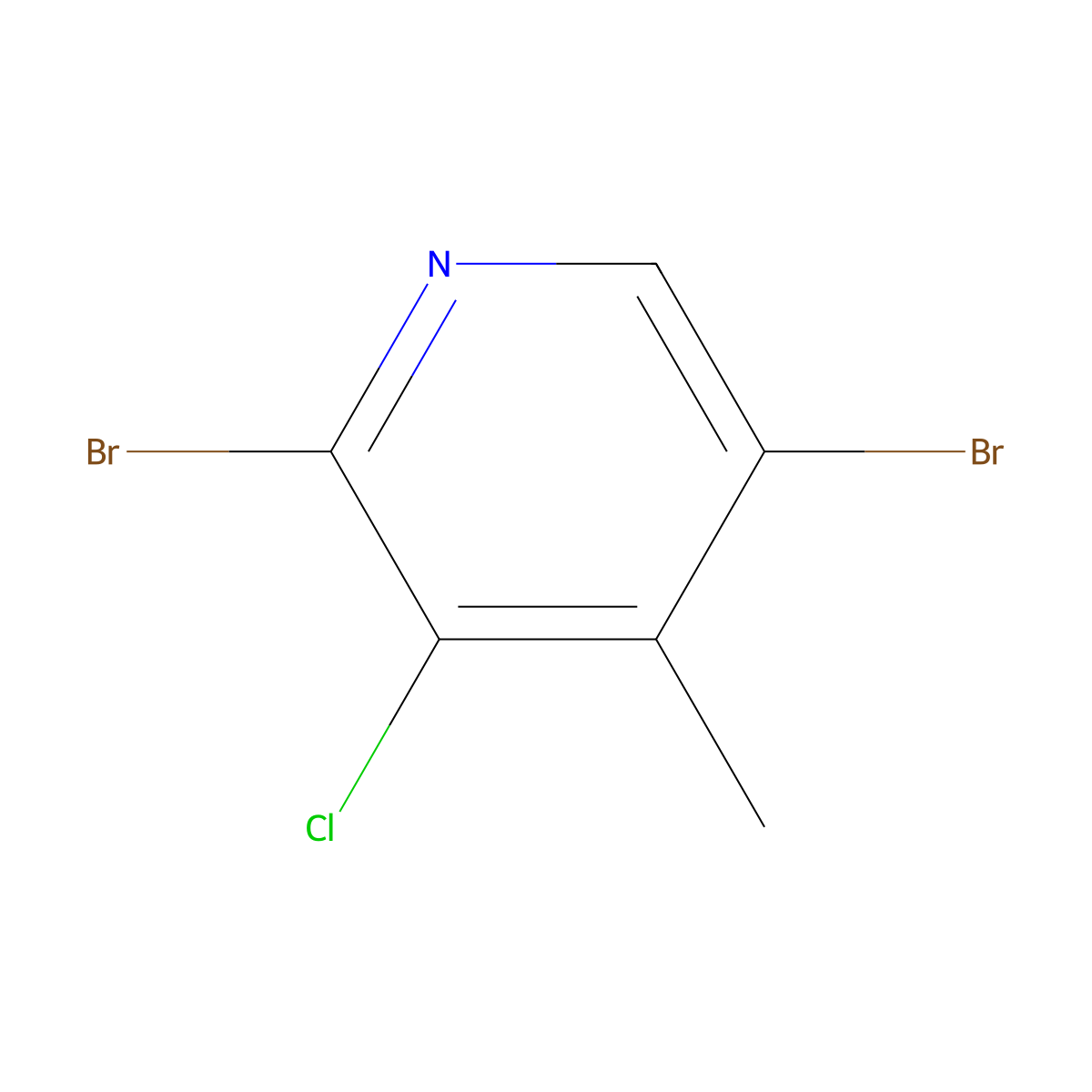 2,5-Dibromo-3-chloro-4-methylpyridine molecular structure, CAS 1335050-94-6