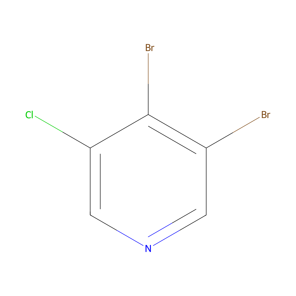 3,4-Dibromo-5-chloropyridine molecular structure, CAS 1335051-91-6