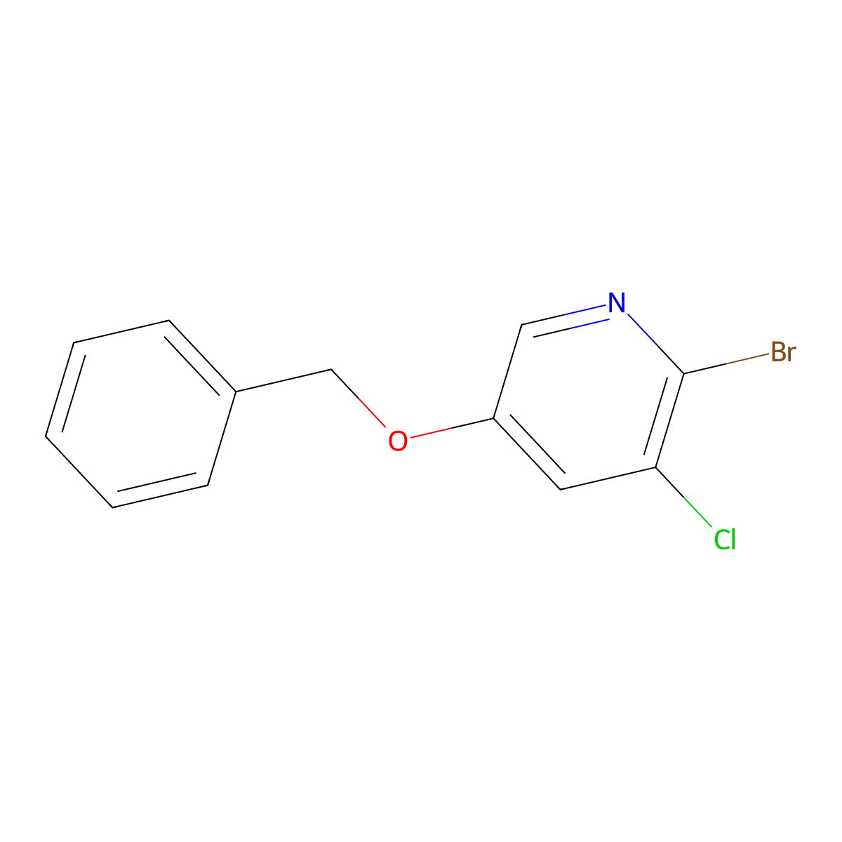 5-(Benzyloxy)-2-bromo-3-chloropyridine molecular structure, CAS 1335052-36-2