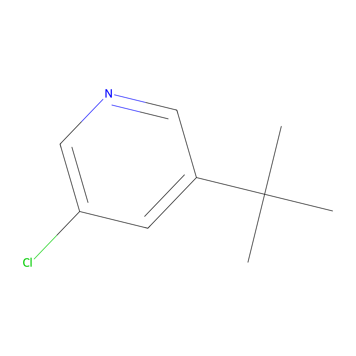3-(tert-Butyl)-5-chloropyridine molecular structure, CAS 1335052-58-8