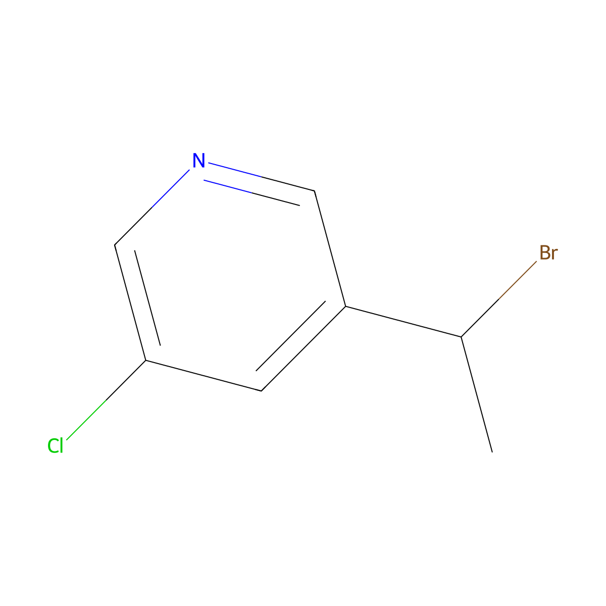 3-(1-Bromoethyl)-5-chloropyridine molecular structure, CAS 1335052-83-9