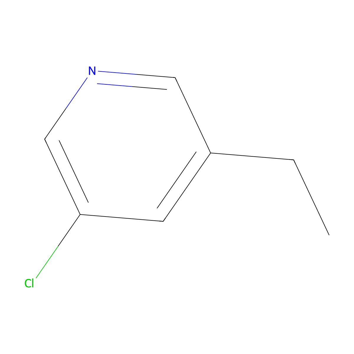 3-Chloro-5-ethylpyridine molecular structure, CAS 1335053-43-4