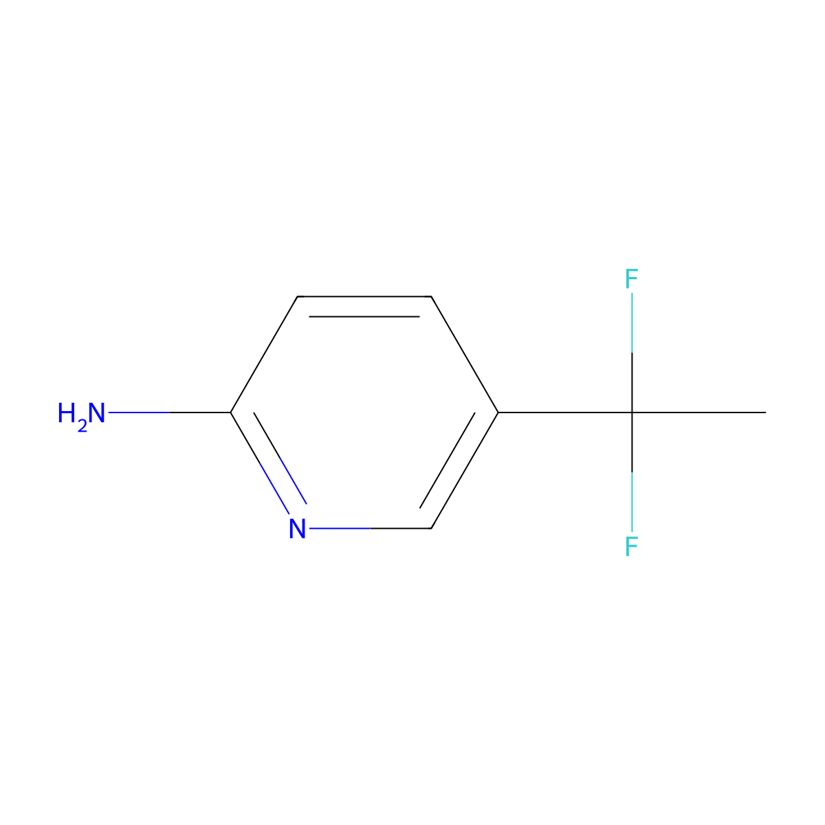 5-(1,1-Difluoroethyl)pyridin-2-amine molecular structure, CAS 1335054-32-4