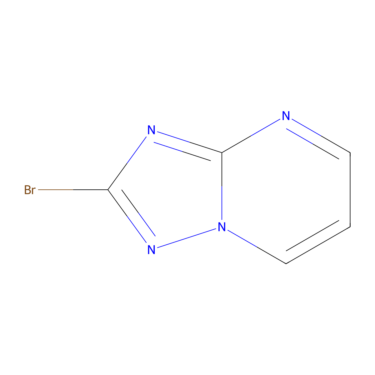2-Bromo-(1,2,4)triazolo(1,5-a)pyrimidine molecular structure, CAS 1335054-80-2