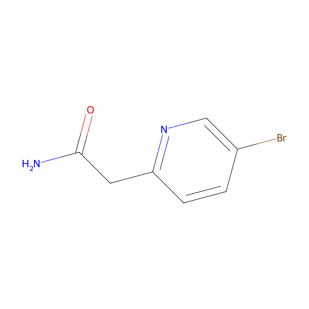 2-(5-Bromopyridin-2-yl)acetamide molecular structure, CAS 1335055-45-2