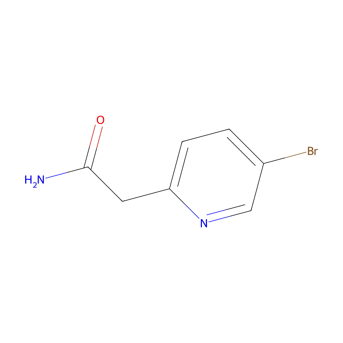 2-(5-Bromopyridin-2-yl)acetamide molecular structure, CAS 1335055-45-2