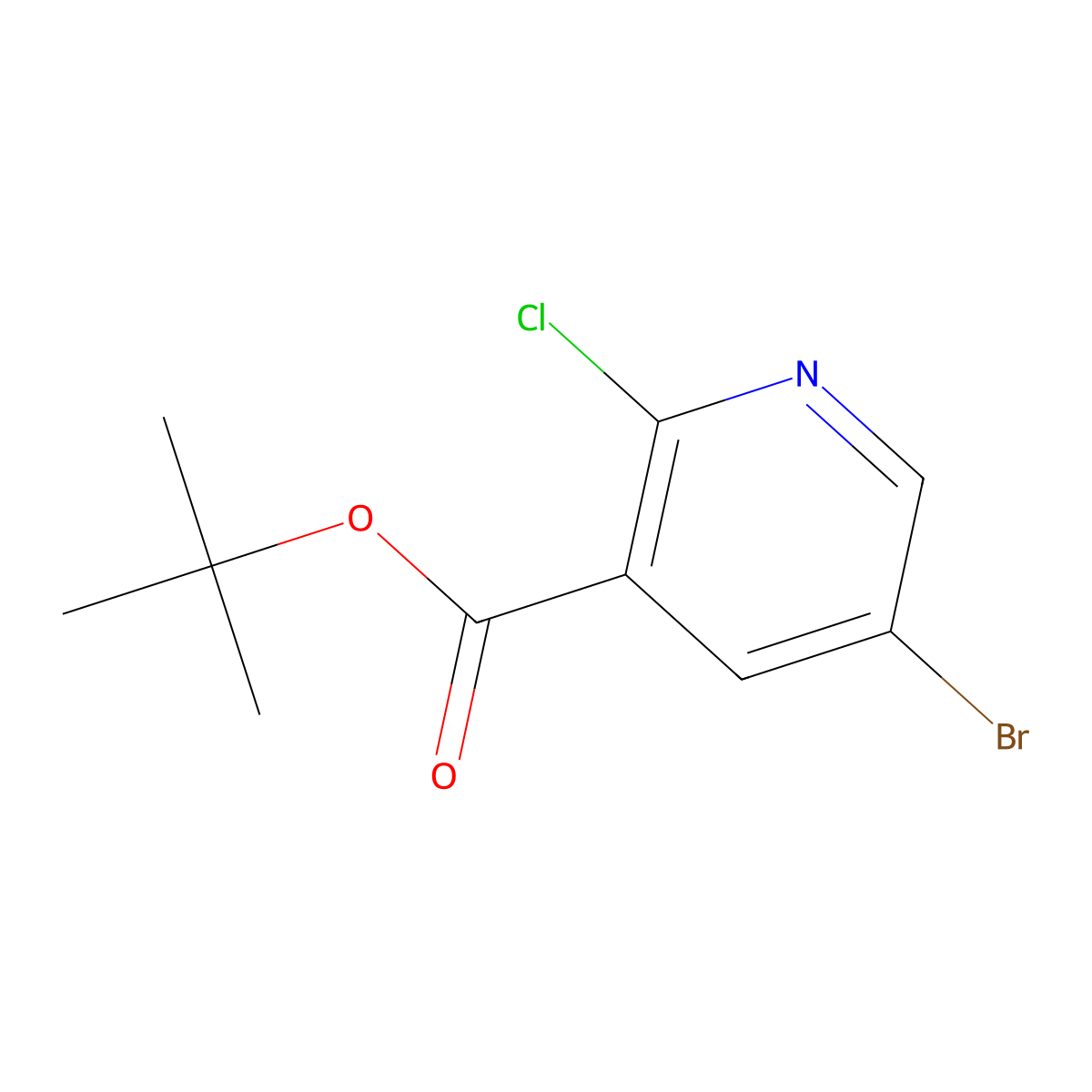 5-Bromo-2-chloro-nicotinic acid tert-butyl ester molecular structure, CAS 1335055-73-6