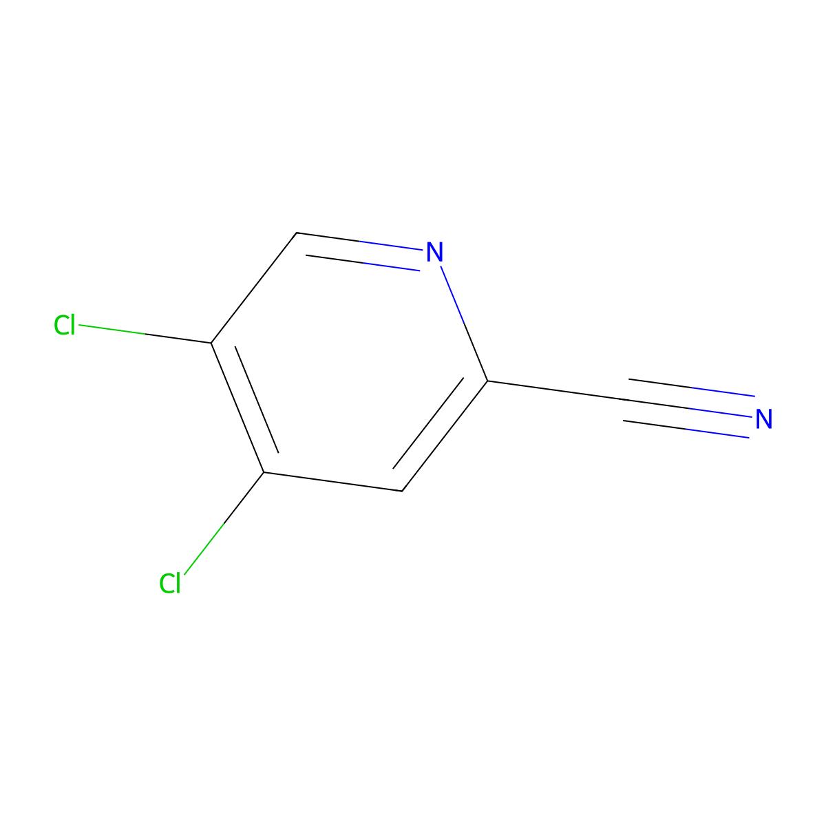 4,5-Dichloropyridine-2-carbonitrile molecular structure, CAS 1335055-88-3