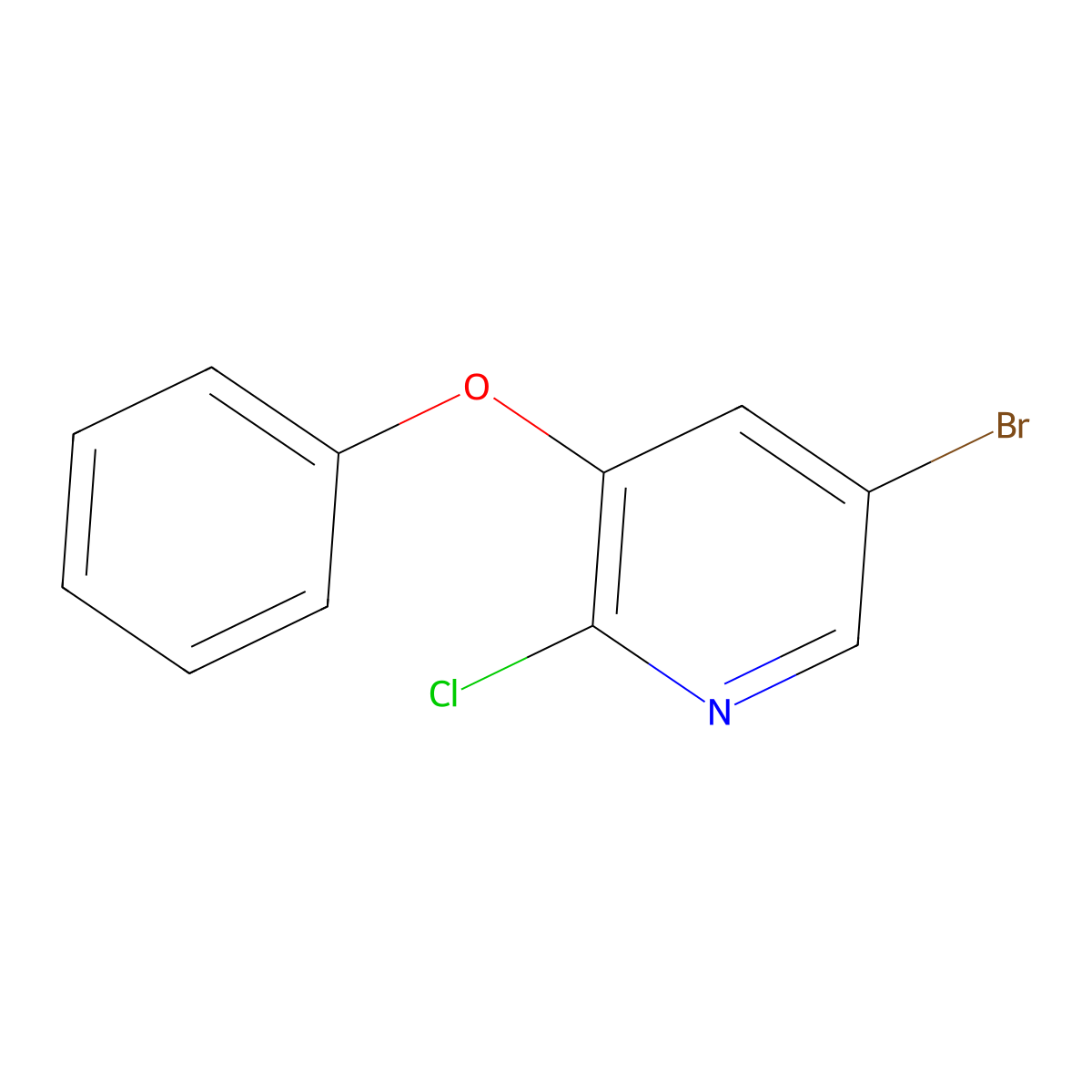 5-Bromo-2-chloro-3-phenoxypyridine molecular structure, CAS 1335055-91-8