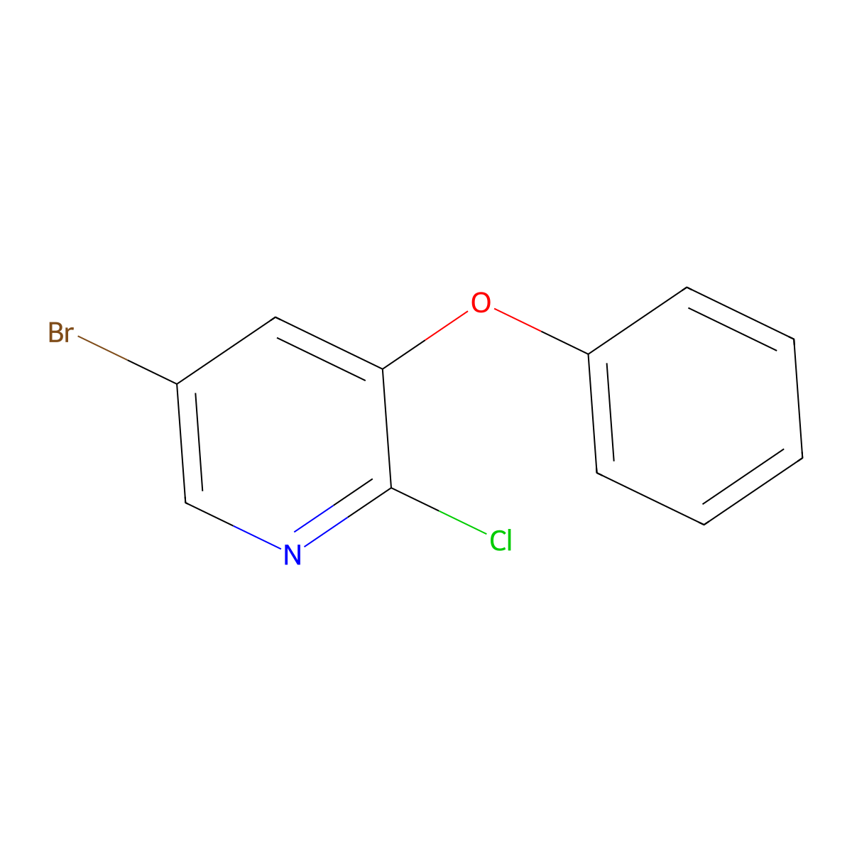 5-Bromo-2-chloro-3-phenoxypyridine molecular structure, CAS 1335055-91-8