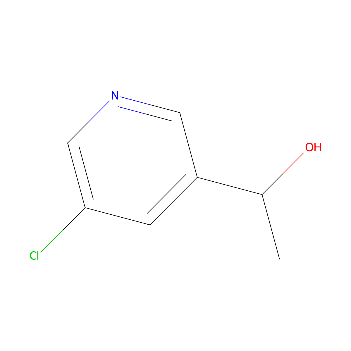 1-(5-Chloropyridin-3-yl)ethan-1-ol molecular structure, CAS 1335057-61-8