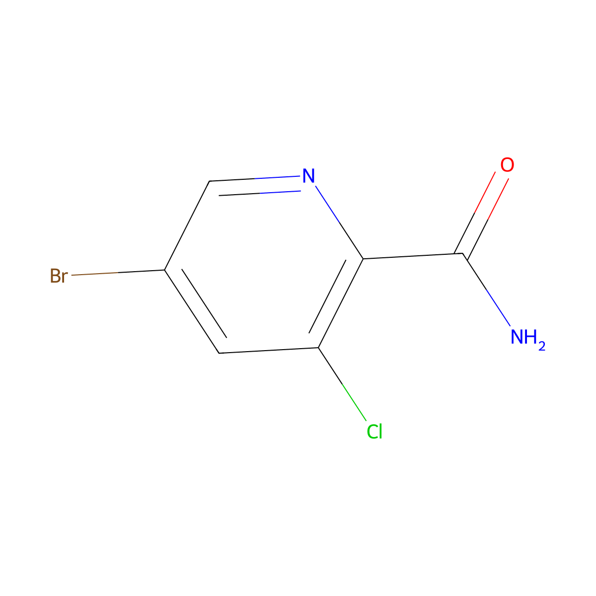 5-Bromo-3-chloropyridine-2-carboxamide molecular structure, CAS 1335057-63-0