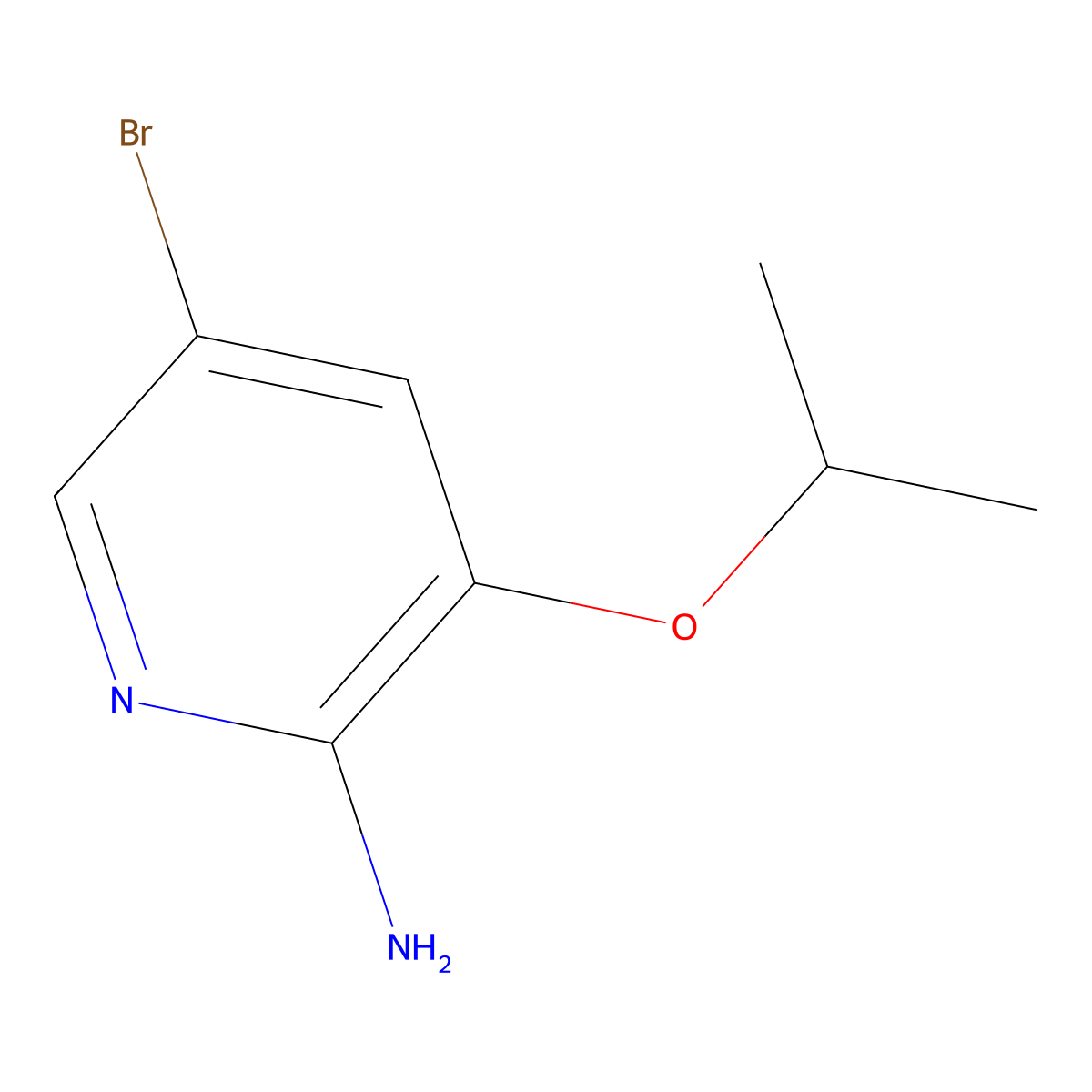 5-Bromo-3-isopropoxypyridin-2-amine molecular structure, CAS 1335058-38-2