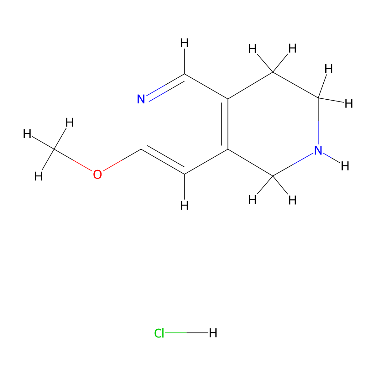 7-Methoxy-1,2,3,4-tetrahydro-2,6-naphthyridine hydrochloride molecular structure, CAS 1335058-42-8